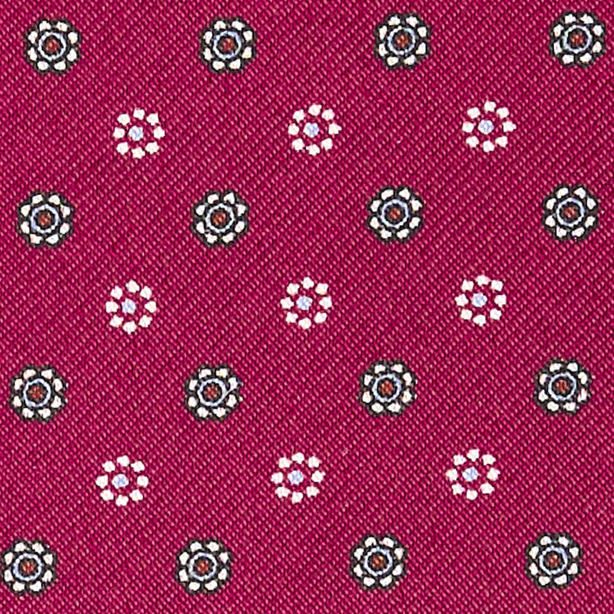 FUCHSIA SILK ASCOT TIE