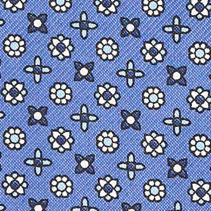 CRAVATTA ASCOT IN SETA AZZURRO POLVERE
