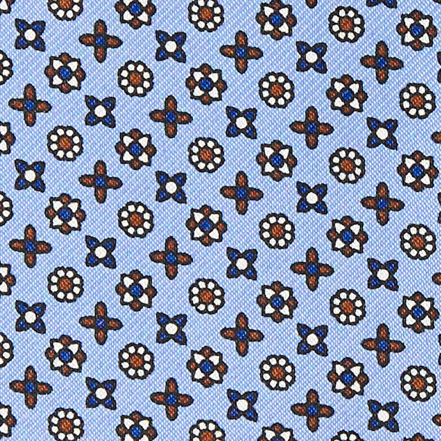 LIGHT BLUE SILK ASCOT TIE