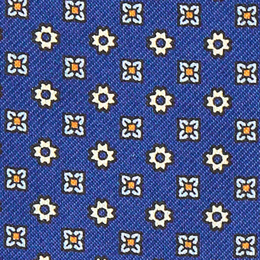 CRAVATTA ASCOT IN SETA BLU