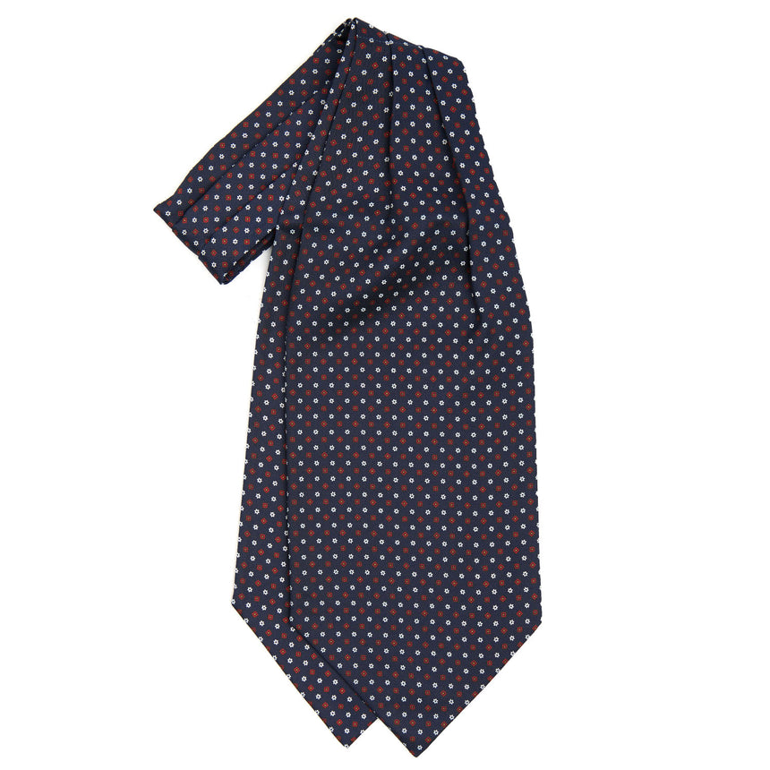 CRAVATTA ASCOT IN SETA BLU SCURO