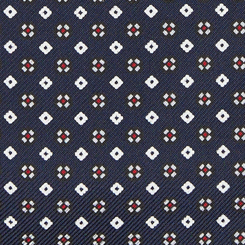 DARK BLUE SILK ASCOT TIE