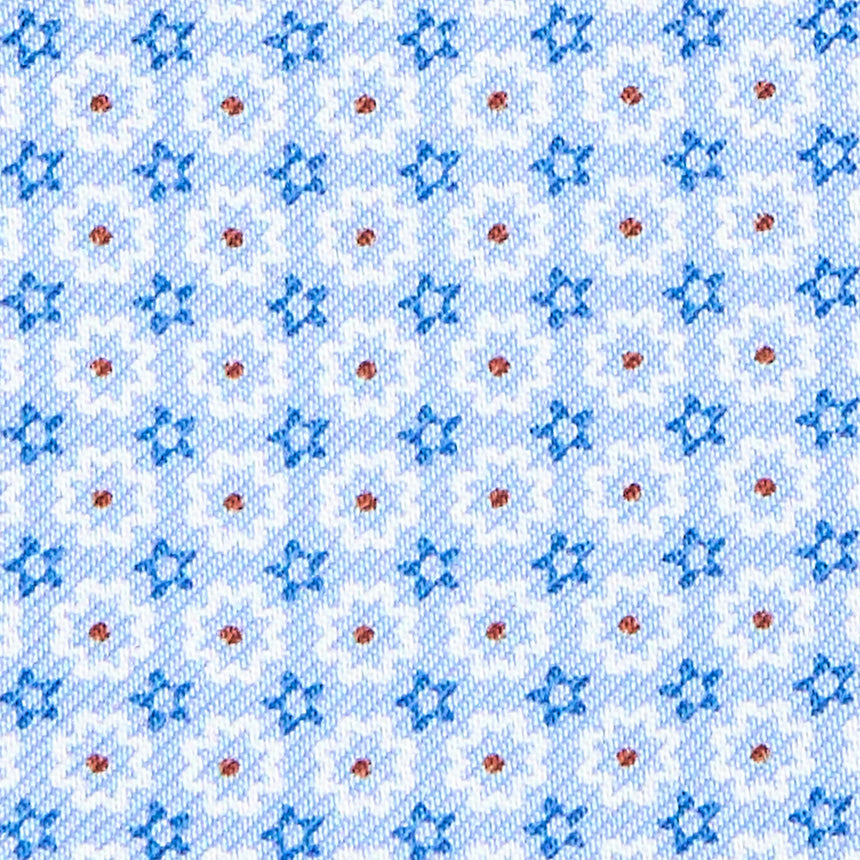 LIGHT BLUE SILK ASCOT TIE