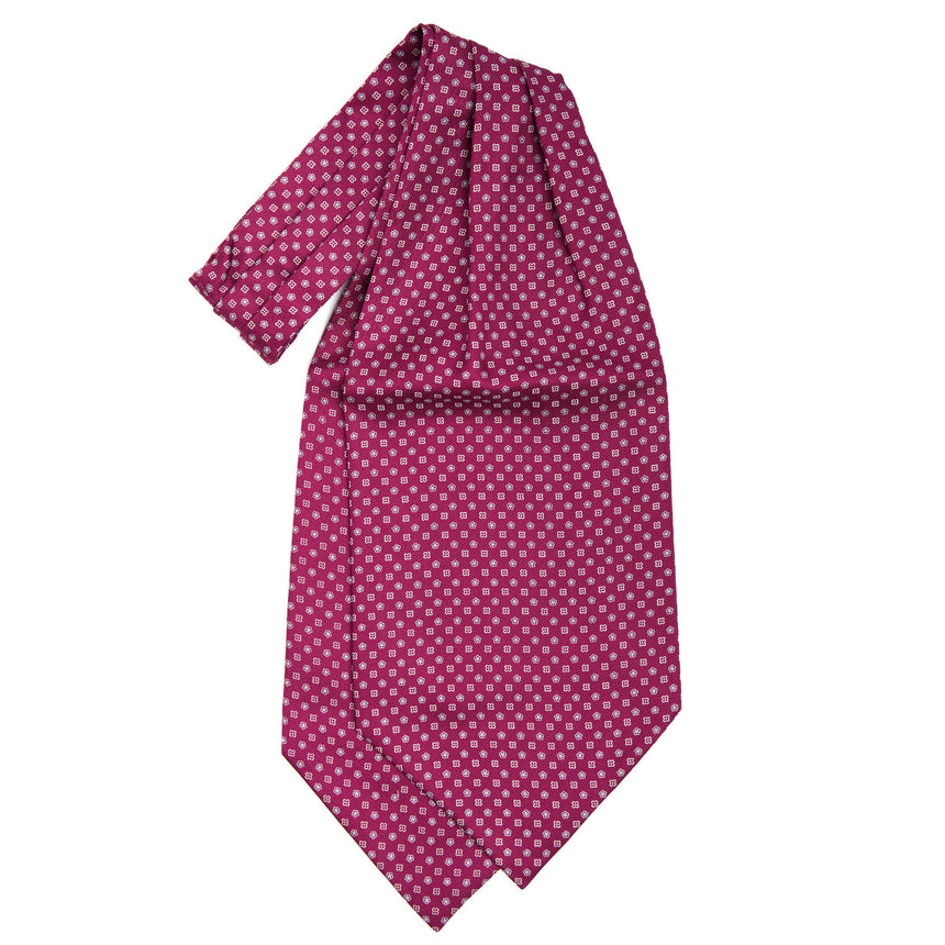 FUCHSIA SILK ASCOT TIE