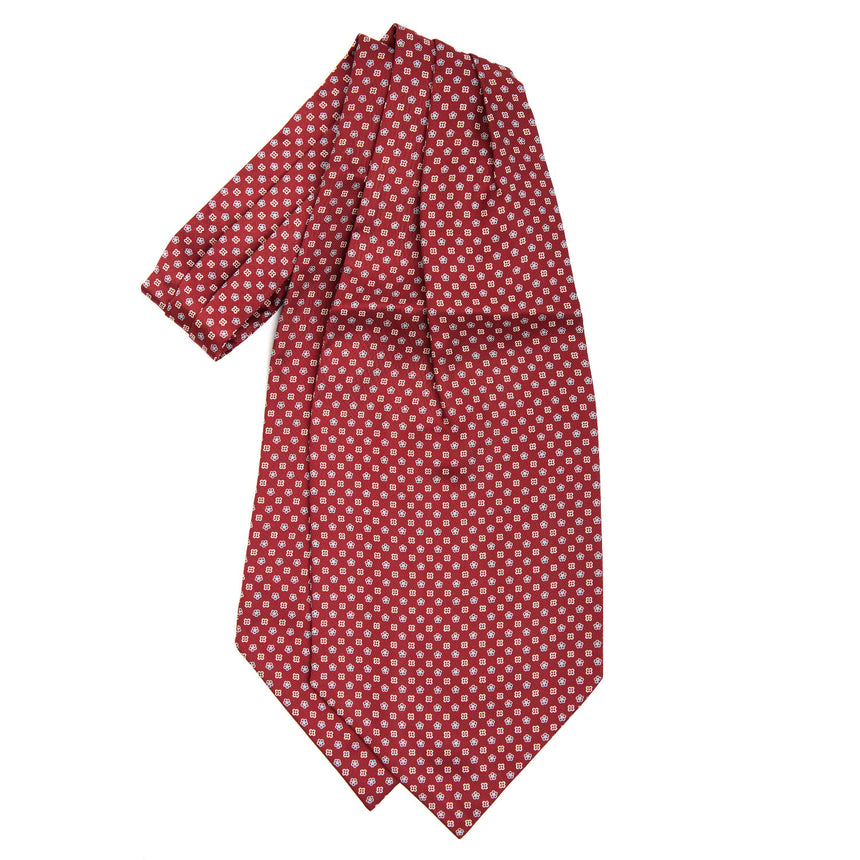 BURGUNDY SILK ASCOT TIE