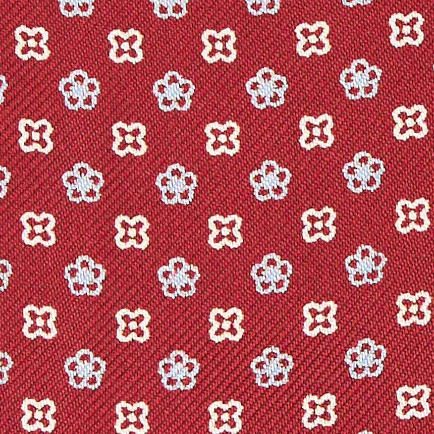 BURGUNDY SILK ASCOT TIE