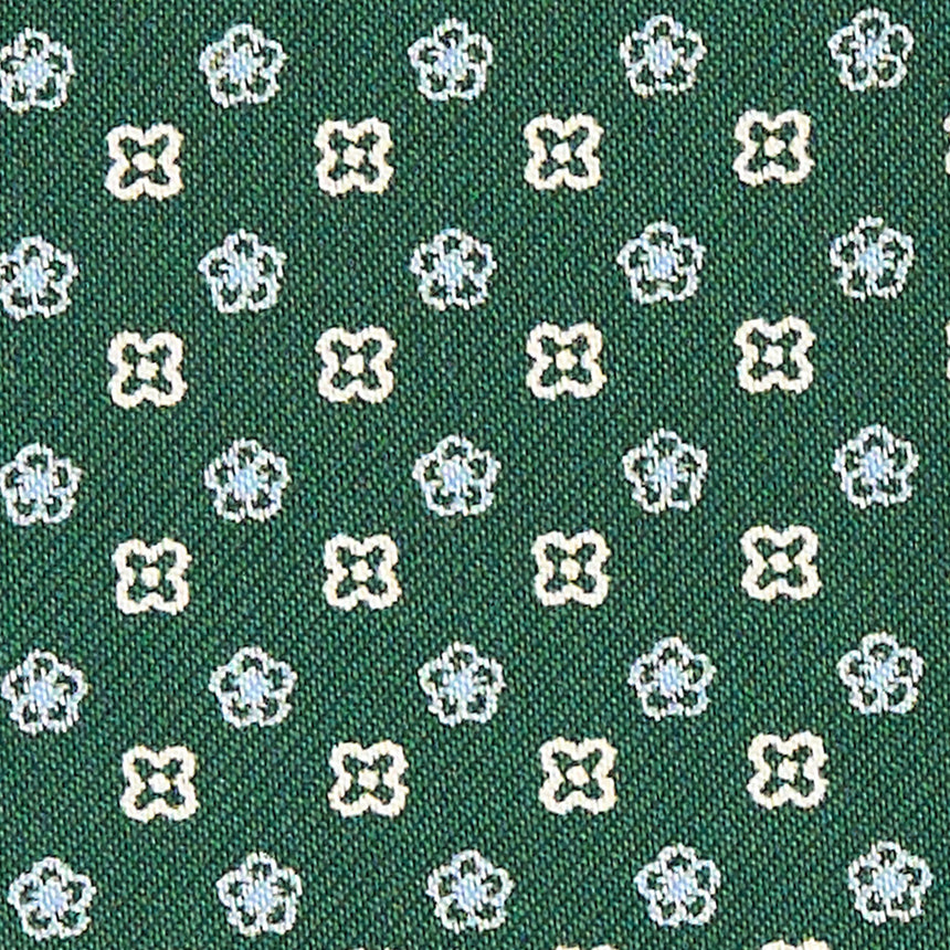 DARK GREEN SILK ASCOT TIE