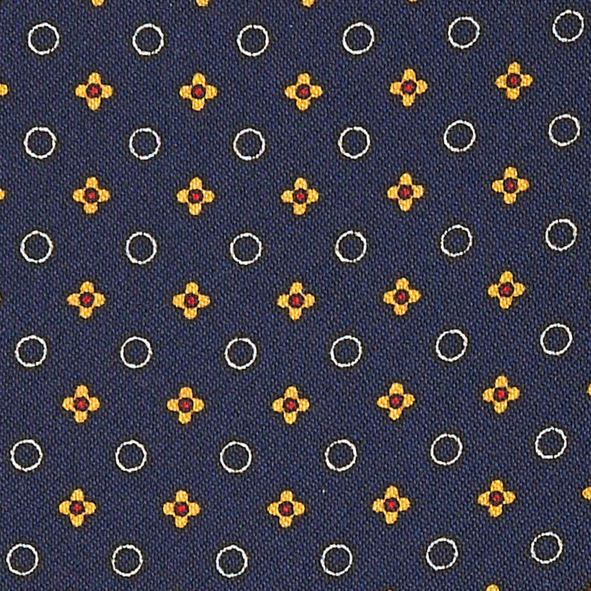 DARK BLUE SILK ASCOT TIE