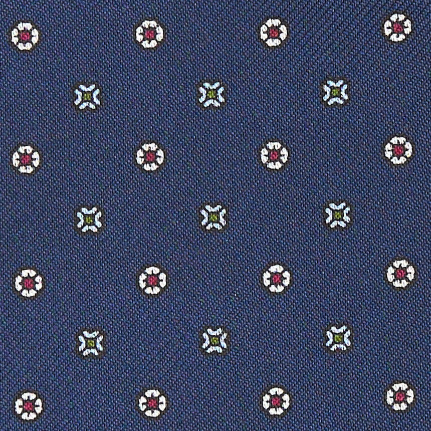 DARK BLU SILK ASCOT TIE