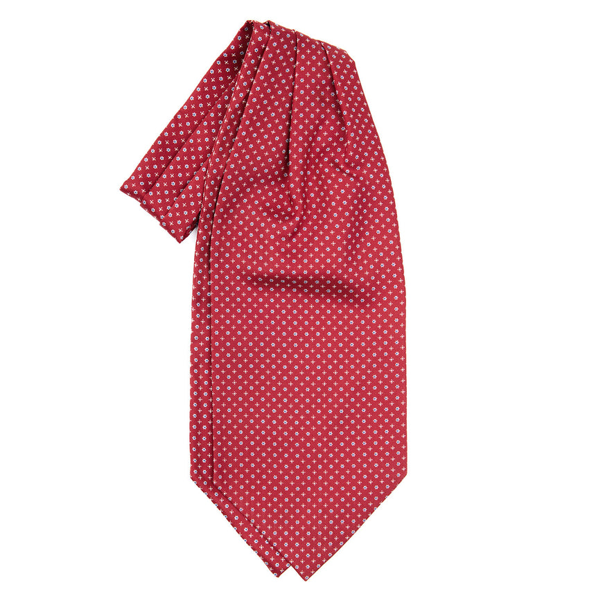 CRAVATTA ASCOT IN SETA BLU SCURO