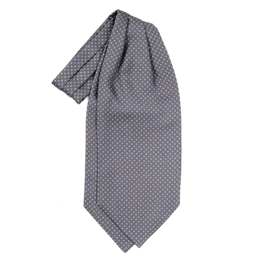 CRAVATTA ASCOT IN SETA GRIGIO SCURO