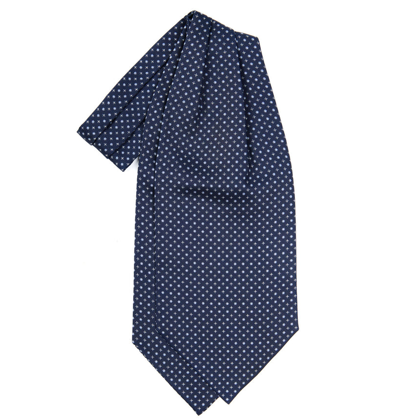 CRAVATTA ASCOT IN SETA BLU SCURO