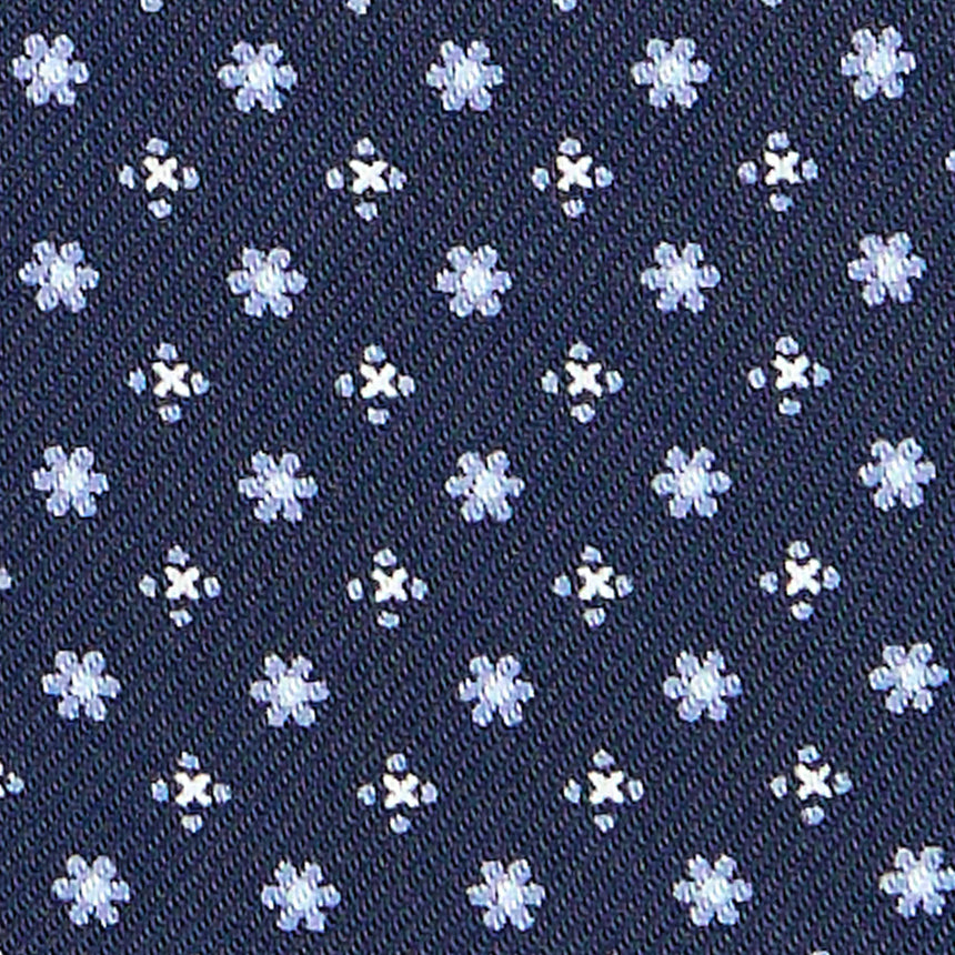 CRAVATTA ASCOT IN SETA BLU SCURO