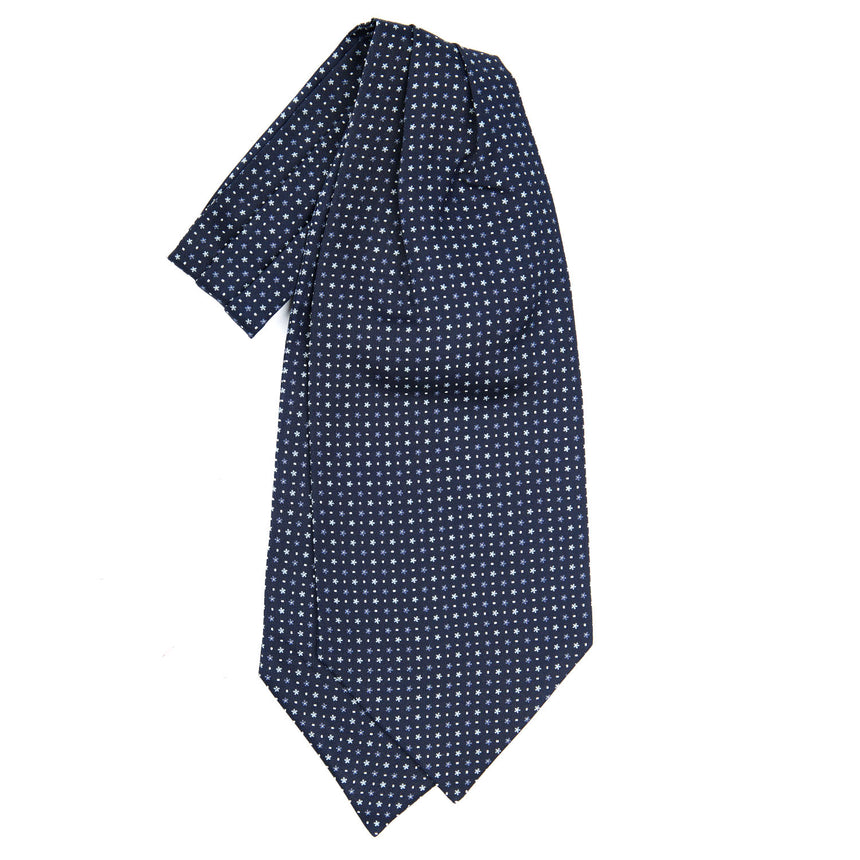 CRAVATTA ASCOT IN SETA BLU SCURO