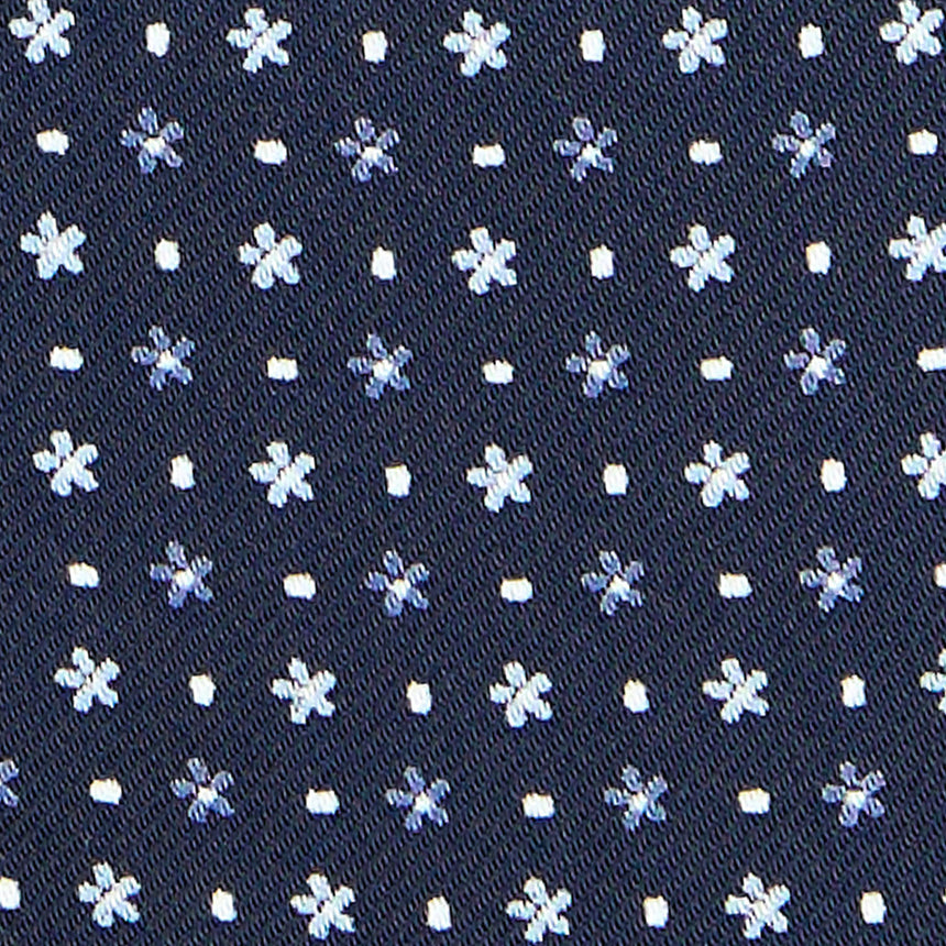 CRAVATTA ASCOT IN SETA BLU SCURO