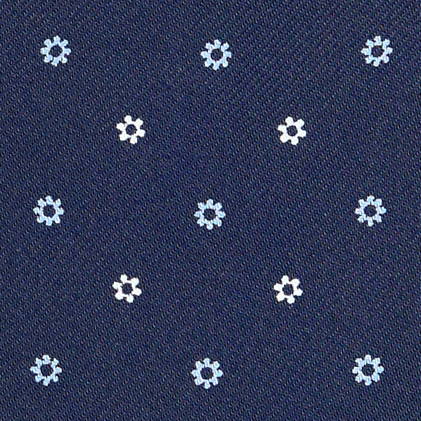 CRAVATTA ASCOT IN SETA BLU SCURO