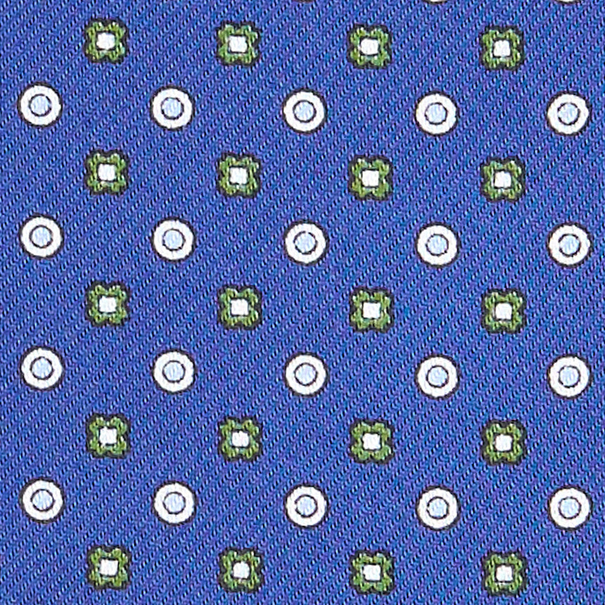 CRAVATTA ASCOT IN SETA BLU