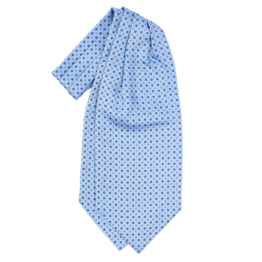 CRAVATTA ASCOT IN SETA AZZURRA