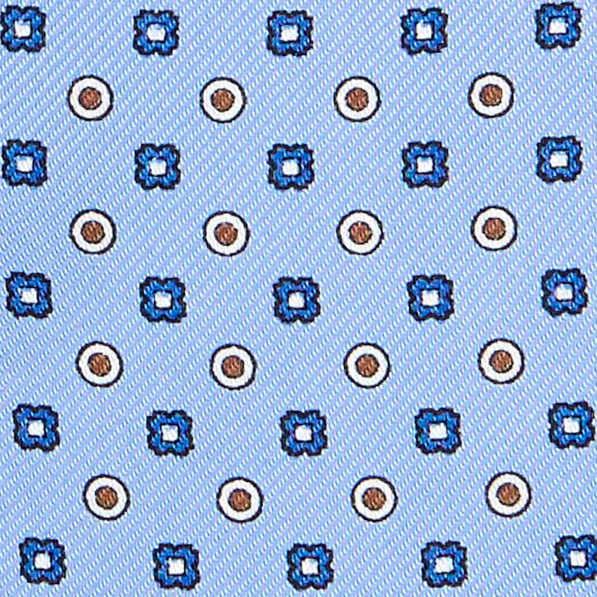 CRAVATTA ASCOT IN SETA AZZURRA