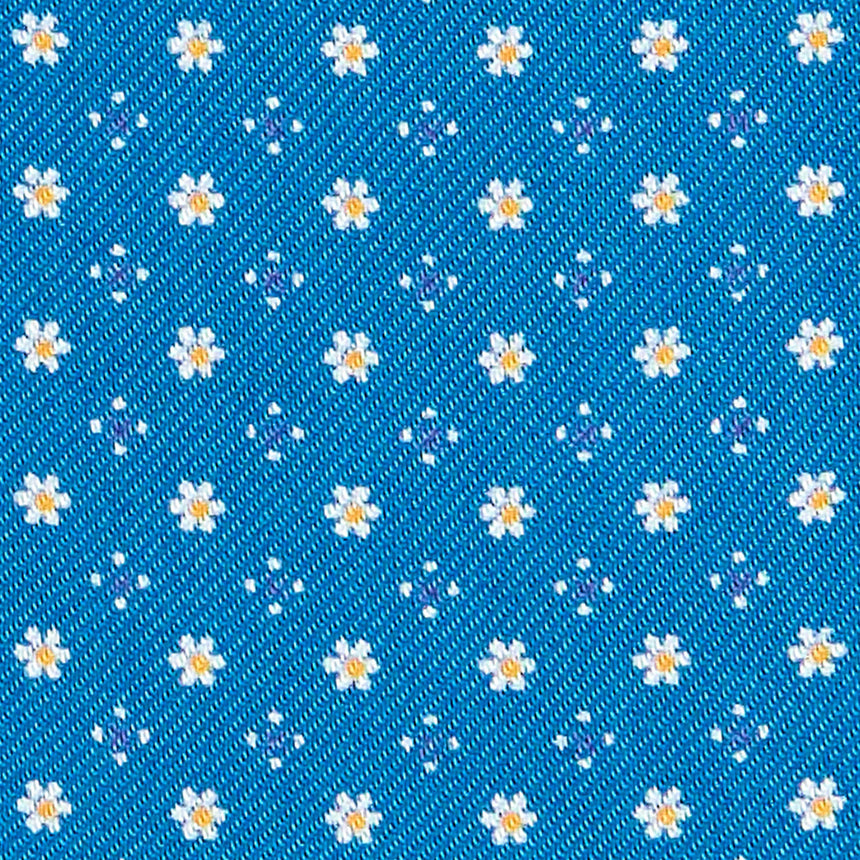 CRAVATTA ASCOT IN SETA BLU MEDIO