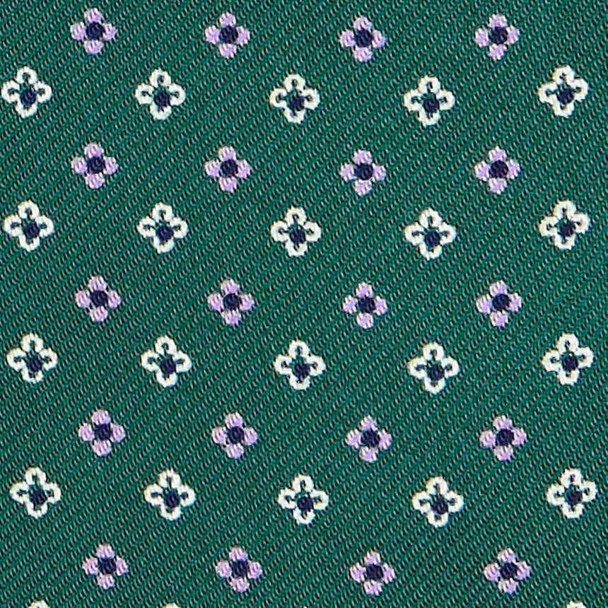 CRAVATTA ASCOT IN SETA VERDE SCURO