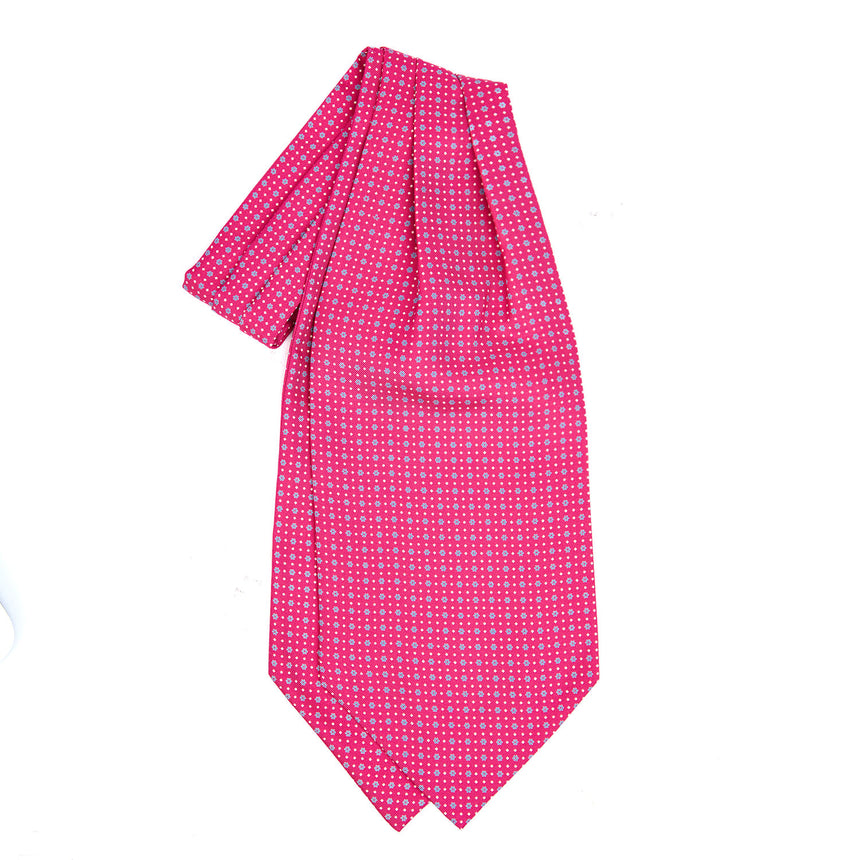CRAVATTA ASCOT IN SETA FUCSIA