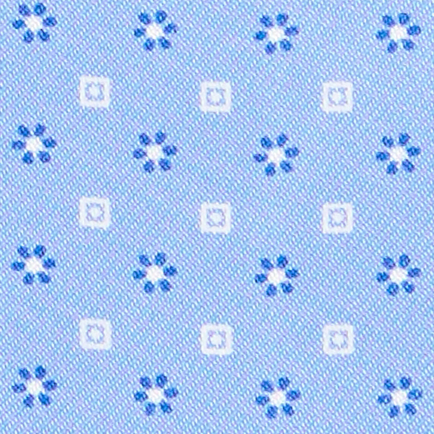 LIGHT BLUE SILK ASCOT TIE