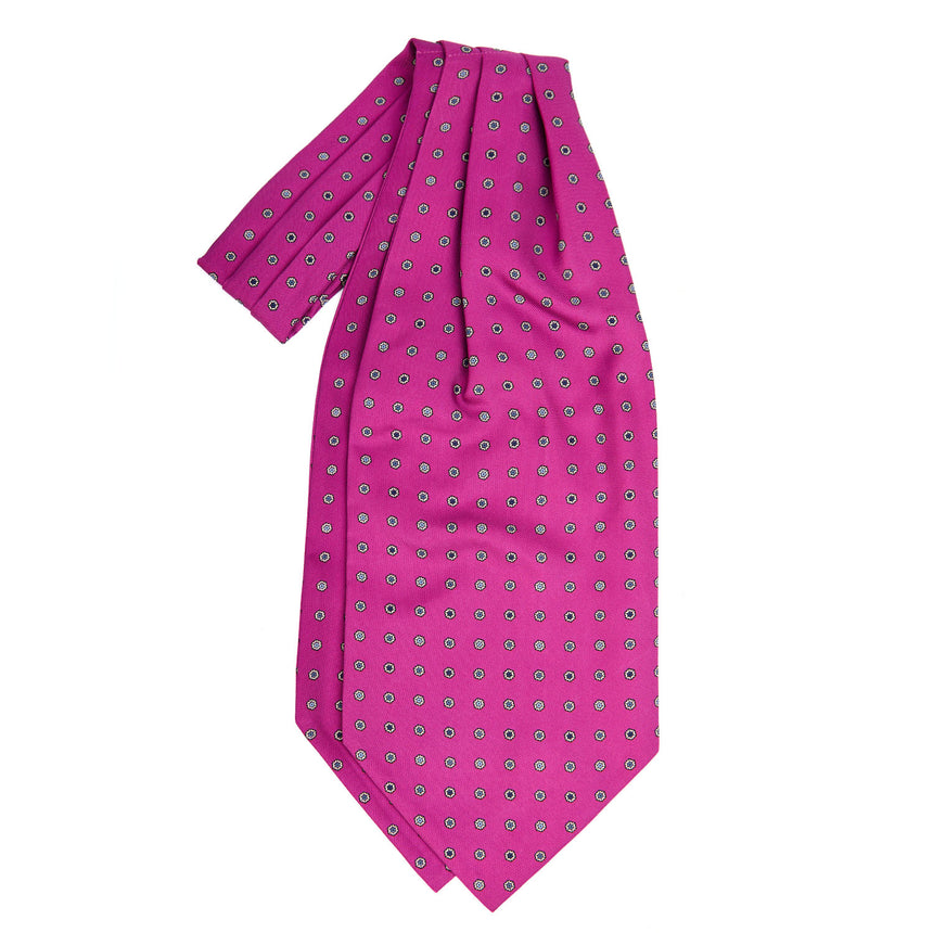 FUCHSIA SILK ASCOT TIE