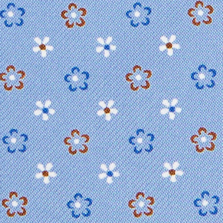 LIGHT BLUE SILK ASCOT TIE