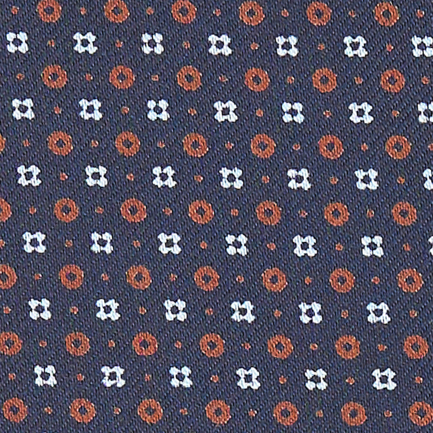 DARK BLUE SILK ASCOT TIE