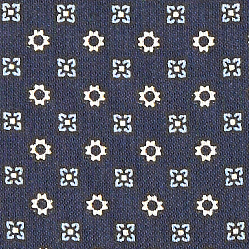 DARK BLUE SILK ASCOT TIE