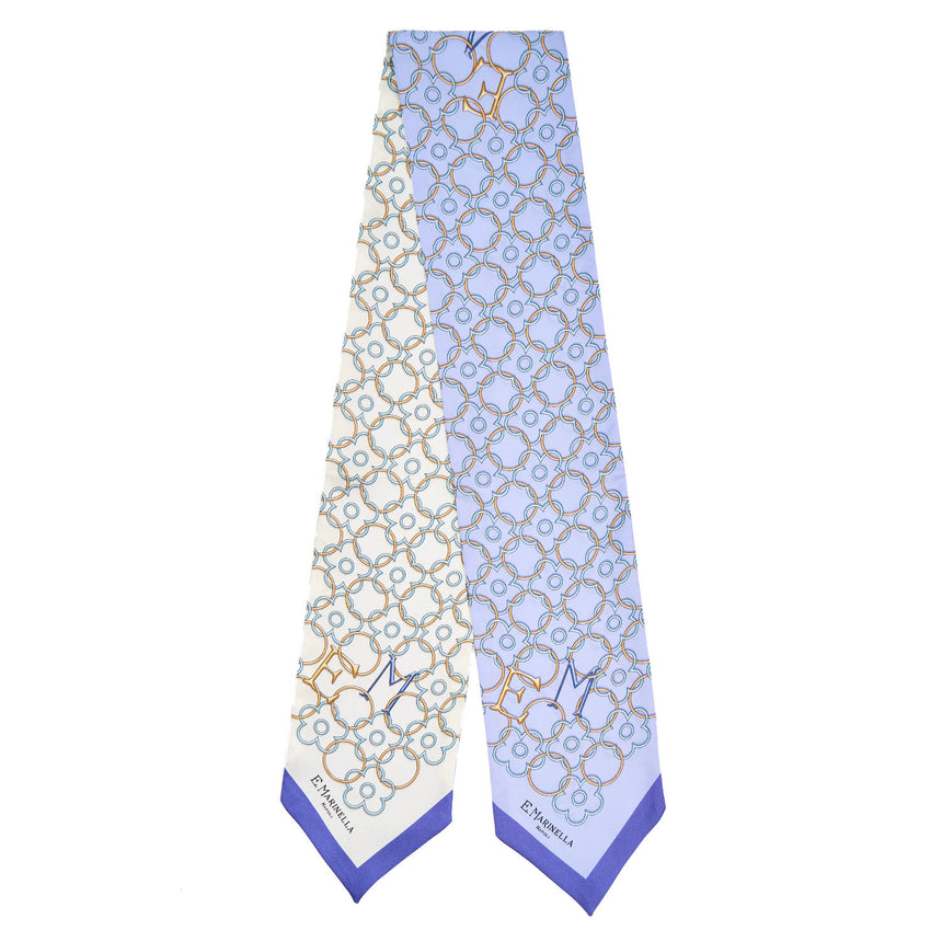 LIGHT BLUE SILK BANDEAU