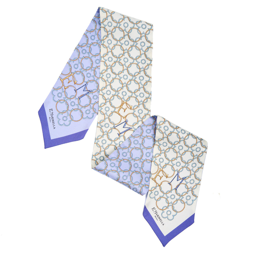 LIGHT BLUE SILK BANDEAU