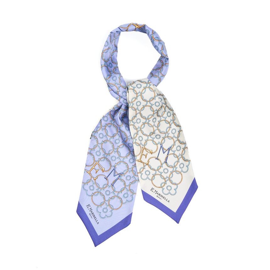 LIGHT BLUE SILK BANDEAU