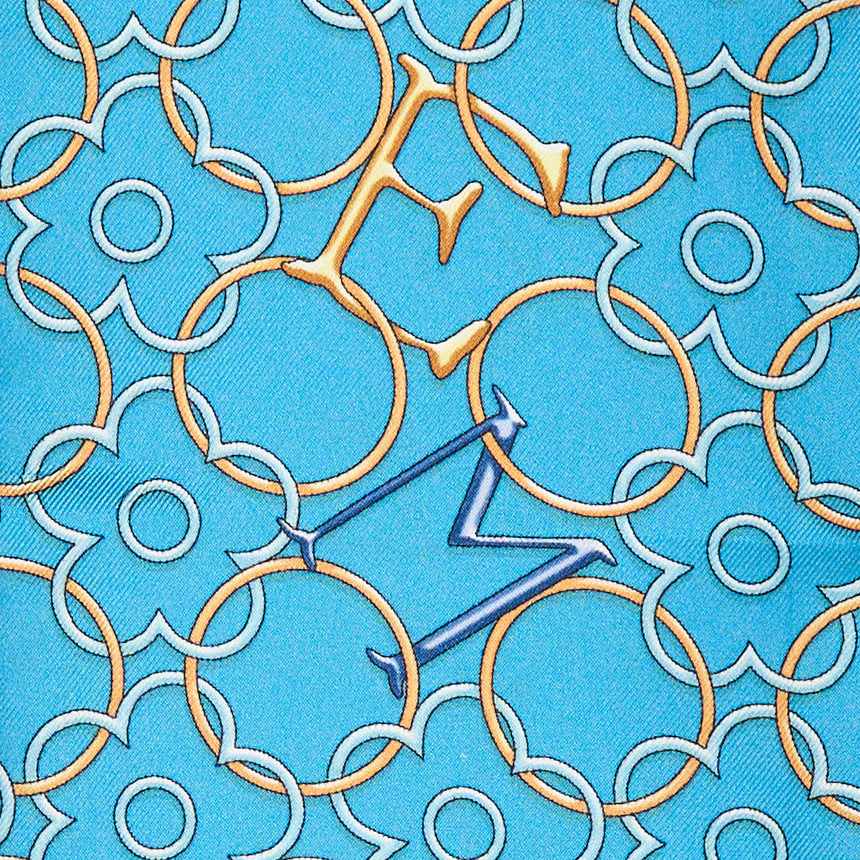 BANDEAUX IN SETA AZZURRO E BLU