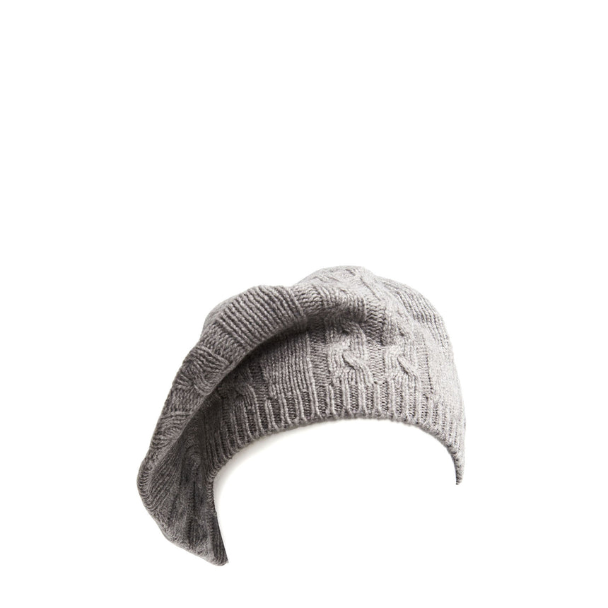 CAPPELLO BASCO A TRECCE GRIGIO