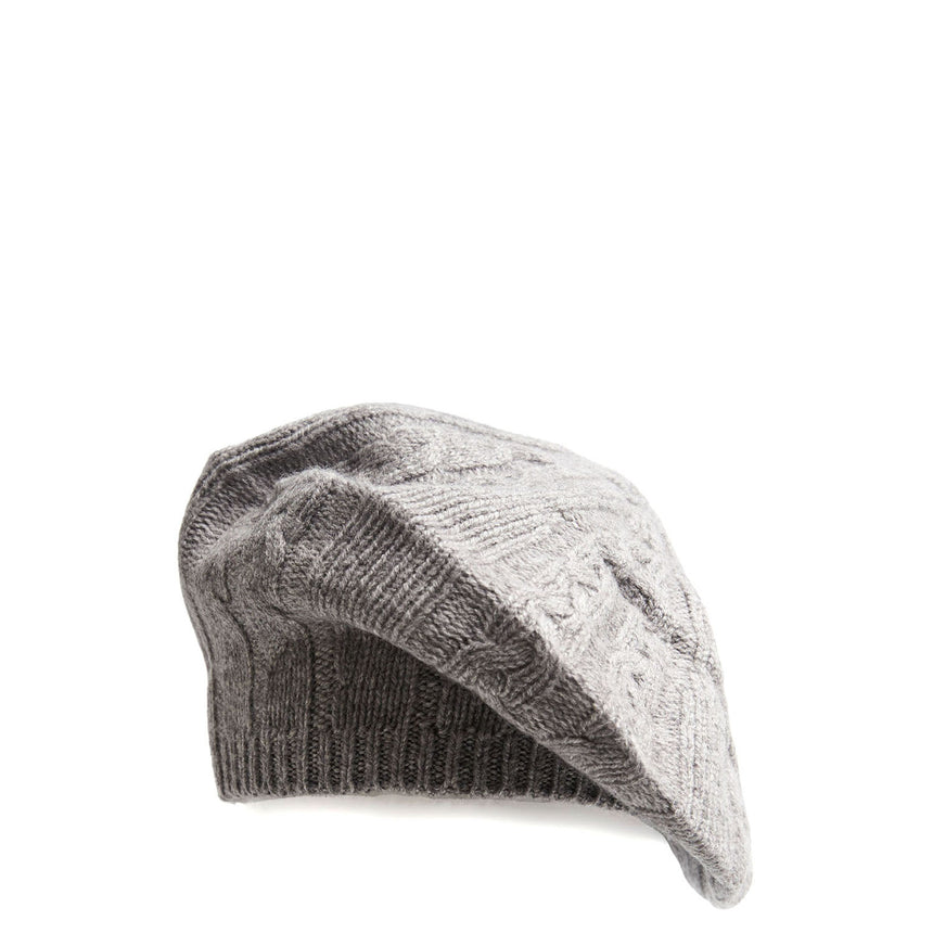 CAPPELLO BASCO A TRECCE GRIGIO