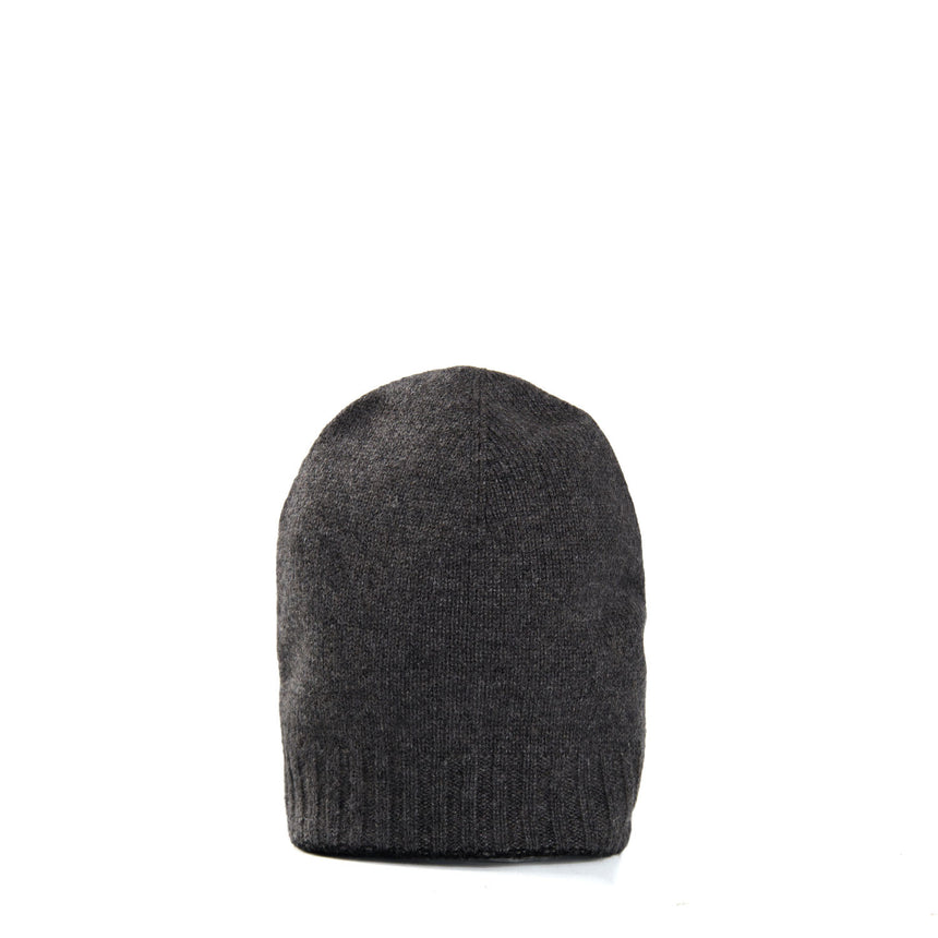 GREY AND BLACK BICOLOR BEANIE