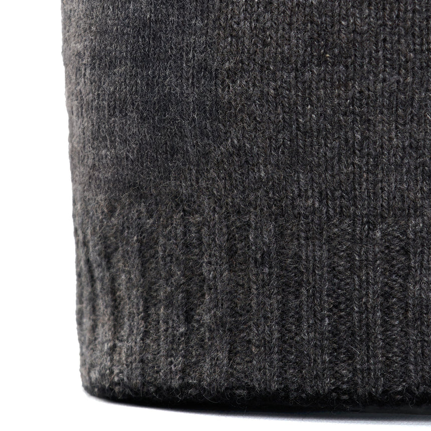 GREY AND BLACK BICOLOR BEANIE