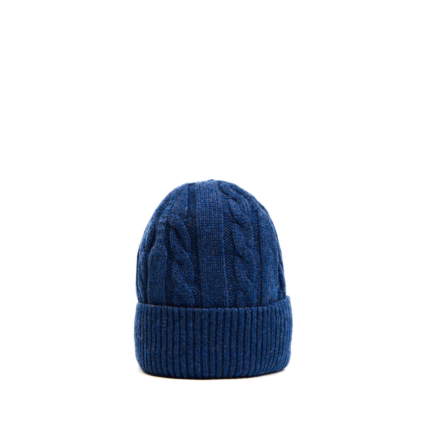 MID BLUE BRAID BEANIE