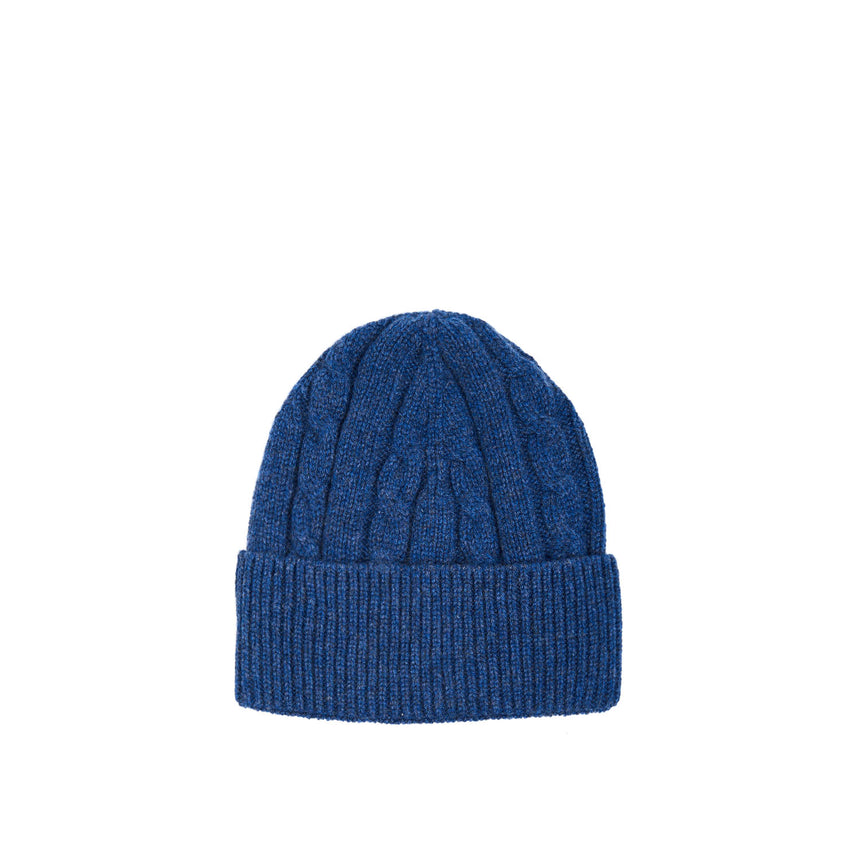 MID BLUE BRAID BEANIE