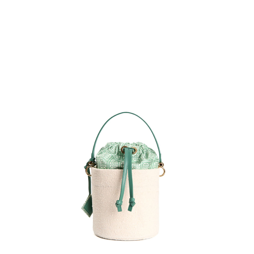 LIGHT GREEN BASKET BAG