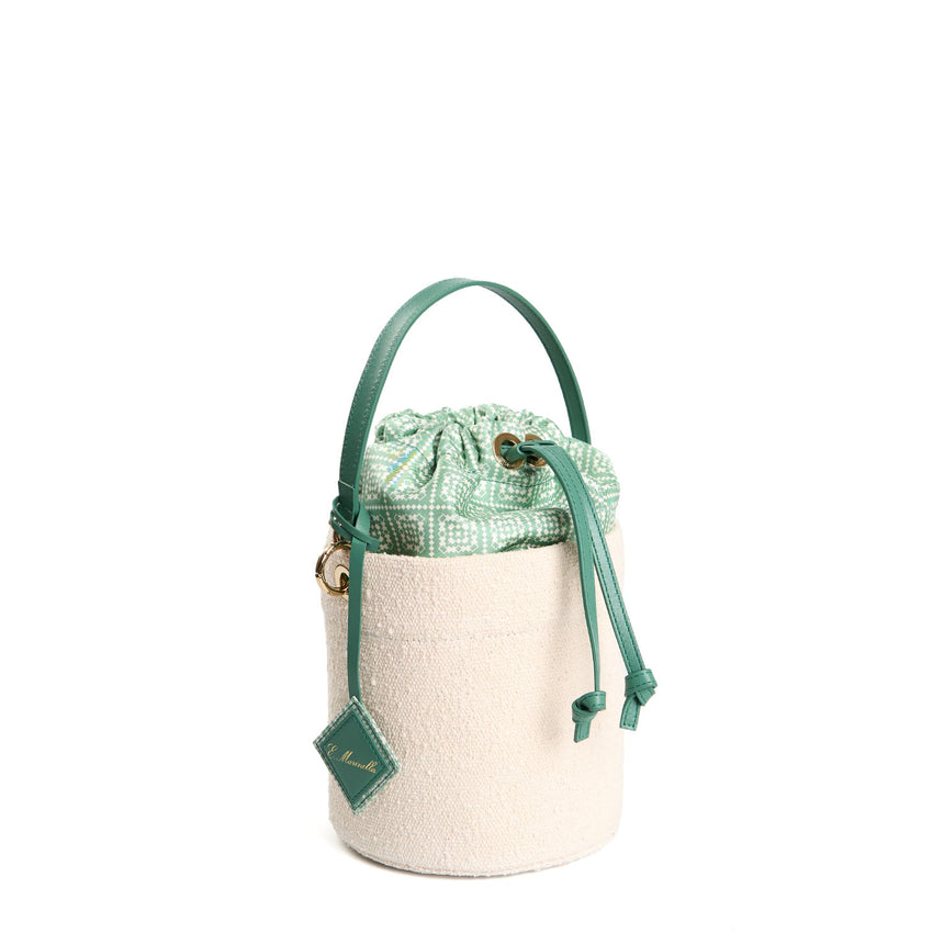 LIGHT GREEN BASKET BAG