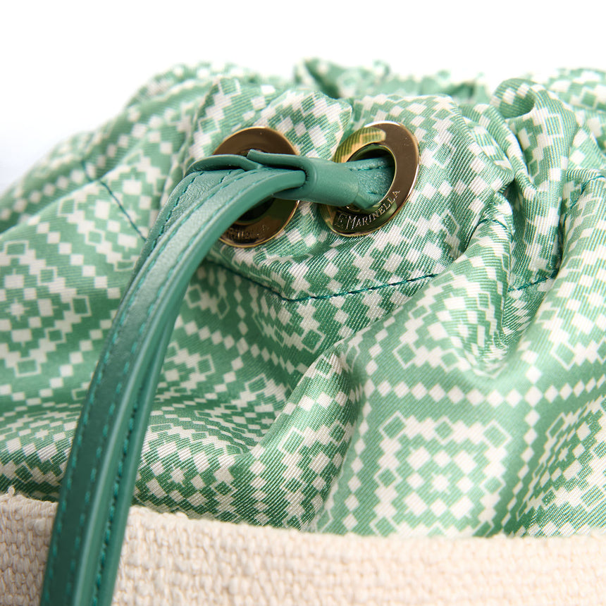 LIGHT GREEN BASKET BAG