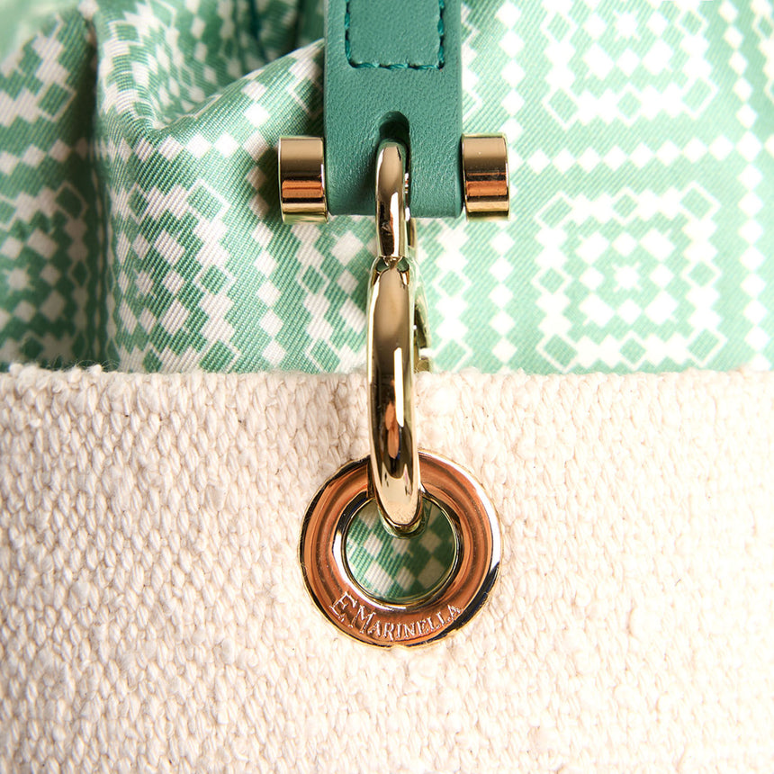 LIGHT GREEN BASKET BAG