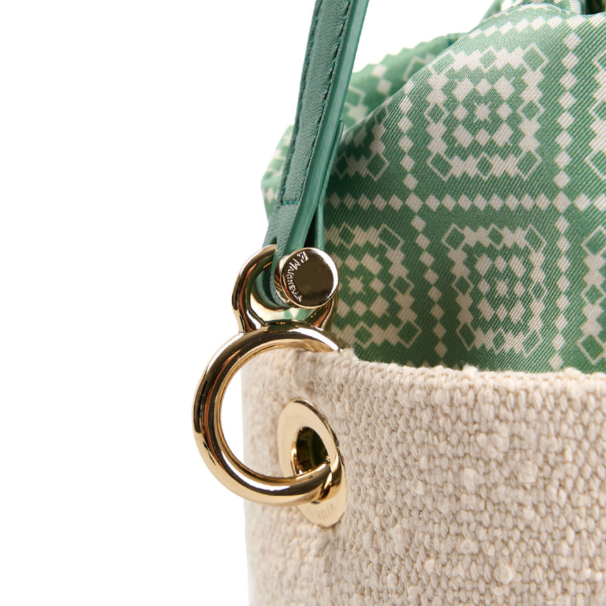 LIGHT GREEN BASKET BAG