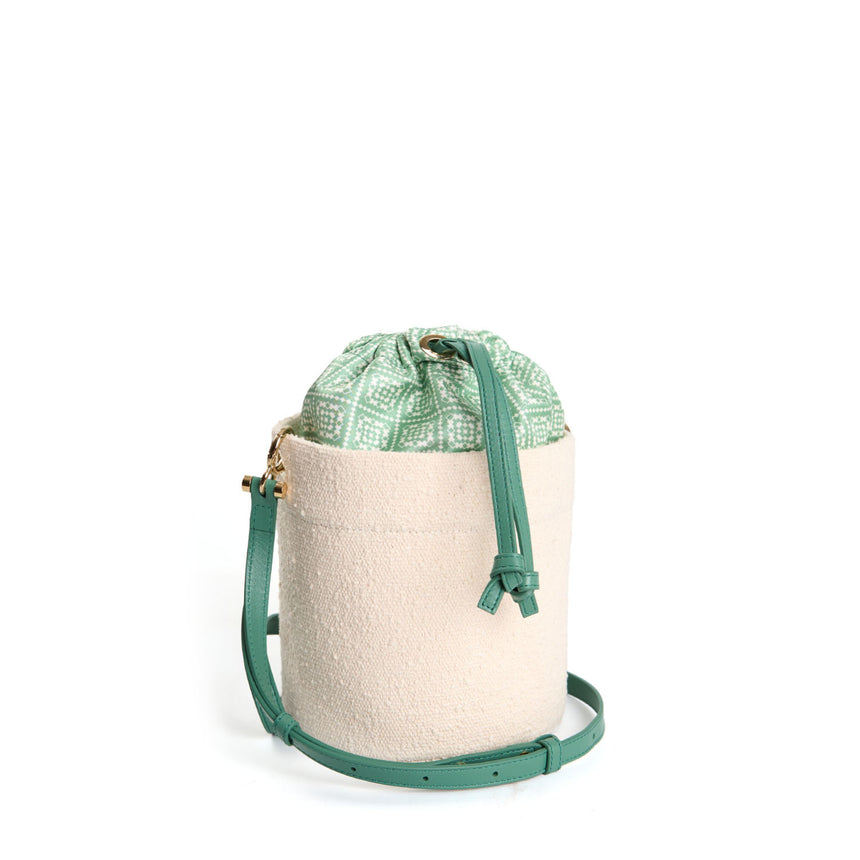 LIGHT GREEN BASKET BAG