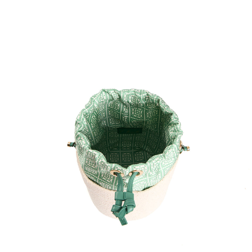 LIGHT GREEN BASKET BAG
