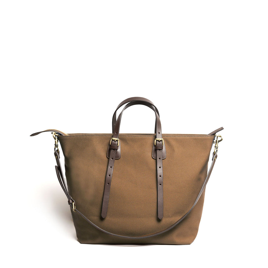 DARK BROWN CANVAS WEEKEND BAG