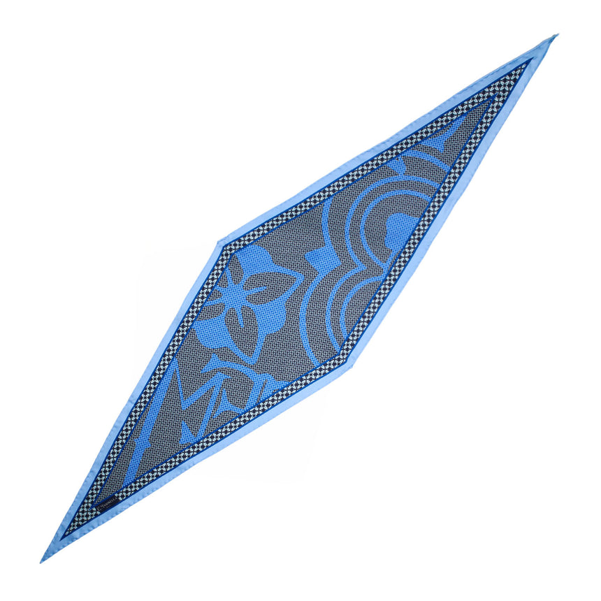 CHRISTMAS BOX WITH DARK BLUE SILK DIAMOND SCARF